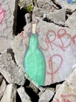 Bottle. Chicago lakefront paintings, Northerly Island. 2019