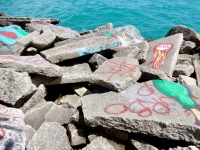 Ad hoc picture gallery. Chicago lakefront paintings, Northerly Island. 2019