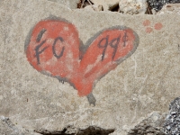 Heart, FC 99¢. Chicago lakefront paintings, Northerly Island. 2019