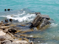 Forever. Chicago lakefront stone carvings, Northerly Island. 2019