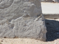 Box shape on Louie, Rita, W, Red, heart rock. On top is George and Whit. Chicago lakefront stone carvings, Oakwood Beach. 2019