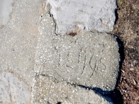 Leggs.  Chicago lakefront stone carvings, 12th Street Beach. 2019