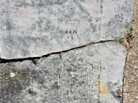 Matt 96, Don 74, Tom, AMM, AJM \'90. Chicago lakefront stone carvings, Calumet Park. 2019