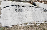 Ed Sue, MHK, Mike, CJ. Chicago lakefront stone carvings, Calumet Park. 2024 Ed Sue, MHK, Mike, CJ. Chicago lakefront stone carvings, Calumet Park. 2024