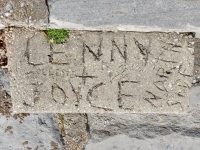 North Side. Lennny + Joyce, Celeste. Chicago lakefront stone carvings, Calumet Park. 2019 North Side. Lennny + Joyce, Celeste. Chicago lakefront stone carvings, Calumet Park. 2019