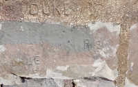 Duke, D, Dale L/C, Ruben, China. Chicago lakefront stone carvings, Calumet Park. 2019 Duke, D, Dale L/C, Ruben, China. Chicago lakefront stone carvings, Calumet Park. 2019