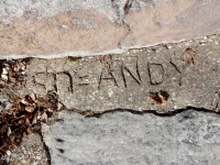 SN = Andy. Chicago lakefront stone carvings, Calumet Park. 2019 SN = Andy. Chicago lakefront stone carvings, Calumet Park. 2019
