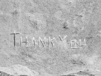 Thank You, detail. Chicago lakefront stone carvings, Calumet Park. 2019 Thank You, detail. Chicago lakefront stone carvings, Calumet Park. 2019