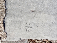 JA \"95.\" Chicago lakefront stone carvings, Calumet Park. 2019