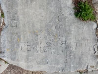 Louie, Rich, Pat, G. Chicago lakefront stone carvings, Calumet Park. 2019 Louie, Rich, Pat, G. Chicago lakefront stone carvings, Calumet Park. 2019