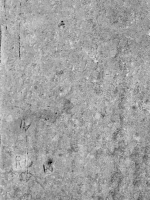 Small heart with arrow (lower left), RO, A, M, N. Chicago lakefront stone carvings, Calumet Park. 2019
