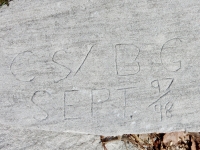 CS/BG Sept. 97/98. Chicago lakefront stone carvings, Calumet Park. 2019