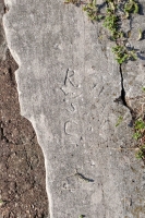 RL/SC. Chicago lakefront stone carvings, Calumet Park. 2020