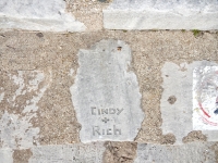 Bill + Carol. Chicago lakefront stone carvings, Calumet Park. 2020