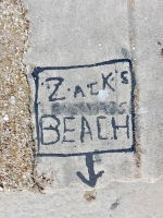 Zack\'s Beach. Chicago lakefront stone writings, Calumet Park. 2019