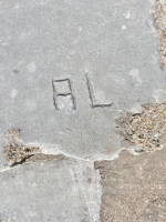 L, SW, R. Chicago lakefront stone carvings, Calumet Park. 2019