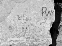 Ed, Ray, 71. Chicago lakefront stone carvings, Calumet Park. 2019