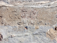G.J.M, Chink. Chicago lakefront stone carvings, Calumet Park. 2019 G.J.M, Chink. Chicago lakefront stone carvings, Calumet Park. 2019