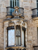Window bay, Antoni Gaudí's Casa Calvet, 1900, Barcelona