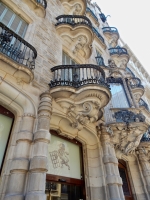 Facade detail, Antoni Gaudí's Casa Calvet, 1900, Barcelona