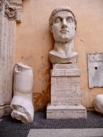 Fragments from a colossus of Constantine, Capitoline Museum, Rome