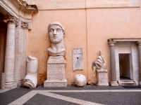 Fragments from a colossus of Constantine, Capitoline Museum, Rome