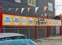 Painted signage at Car Town, Western Avenue near Chicago Avenue, Chicago.-Roadside Art