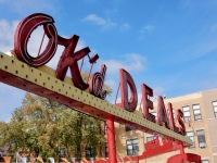 OK'd Deals. Neon sign for Car Town, Western Avenue near Chicago Avenue, Chicago.-Roadside Art