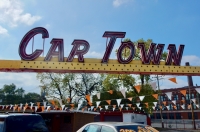 Neon sign for Car Town, Western Avenue near Chicago Avenue, Chicago.-Roadside Art