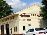 Signs for Bud's Auto Shop, Yorktown, Indiana-Roadside Art