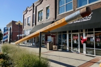 Large barber pole and No. 2 pencil, Casey, Illinois