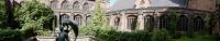 Cloister garden at Chester Cathedral, Chester, England