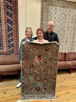 Janet, Janet and Bill with our new carpet. Sultanköy rugs, Çamlık