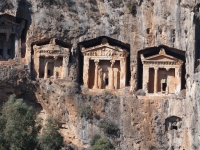 Ancient Lycian cliff tombs, Dalyan
