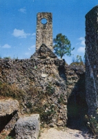 Mini color view of Polarys Telescope at  Coral Castle, Homestead, Florida, postcard