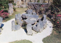 Mini color view of Florida Table  at  Coral Castle, Homestead, Florida, postcard