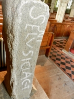 The Selus Stone (Selus lies here), thought to date from the late 5th or early 6th centuries. St. Just in Penwith Parish Church
