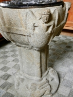 15th Century font, St. Ia's Church, St. Ives, Cornwall