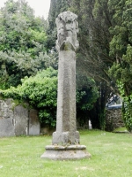 St. Mary's Church, Callington, Cornwall. Per Wikipedia, "the heads of these figures have been chiselled off, no doubt in the Commonwealth period."