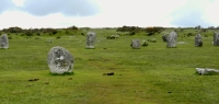 The Hurlers stone circles, near Minions, Cornwall, on Bodmin Moor