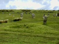 The Hurlers stone circles, near Minions, Cornwall, on Bodmin Moor