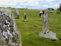 The Hurlers stone circles, near Minions, Cornwall, on Bodmin Moor