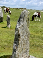 The Hurlers stone circles, near Minions, Cornwall, on Bodmin Moor