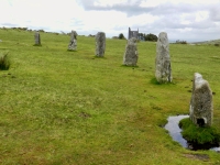 The Hurlers stone circles, near Minions, Cornwall, on Bodmin Moor