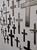 Cross Purposes: Stanley Szwarc at Intuit December 2016. Crosses on wall, side view