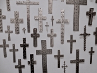 Wall of crosses, Cross Purposes: Stanley Szwarc at Intuit December 2016. Wall of crosses, Cross Purposes: Stanley Szwarc at Intuit December 2016.