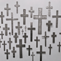 Cross Purposes: Stanley Szwarc at Intuit December 2016. Crosses on wall