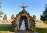 Father Paul Dobberstein's Crucifixion Group, St. Joseph Cemetery, Wesley, Iowa. 1920s