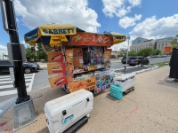 The front of a hand-painted holdout at the Department of Agriculture