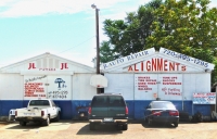 More typography on parade, J&amp;L Alignments, Federal Blvd., Denver, Colorado